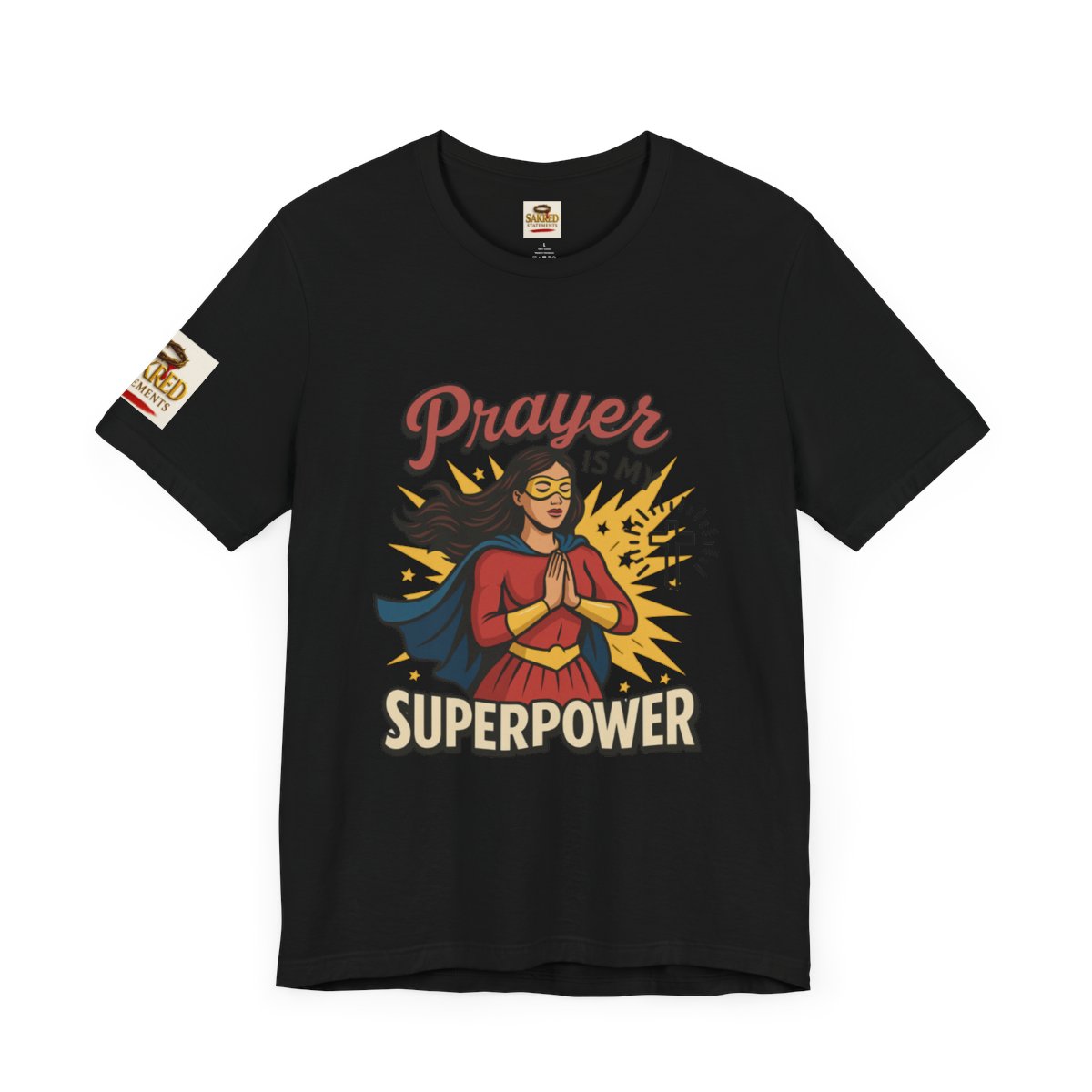Prayer Is My Superpower” – Women Tee Heavy Cotton (James 5:16)