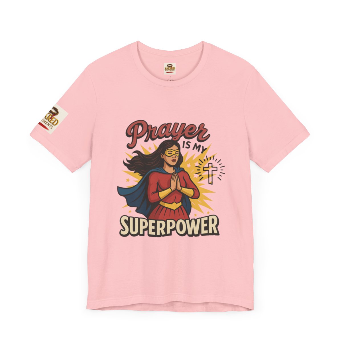 Prayer Is My Superpower” – Women Tee Heavy Cotton (James 5:16)