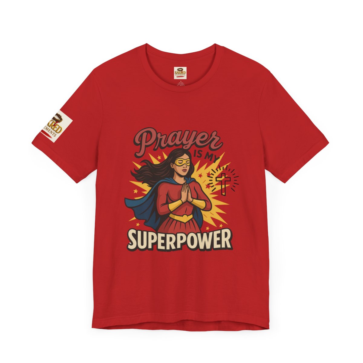 Prayer Is My Superpower” – Women Tee Heavy Cotton (James 5:16)