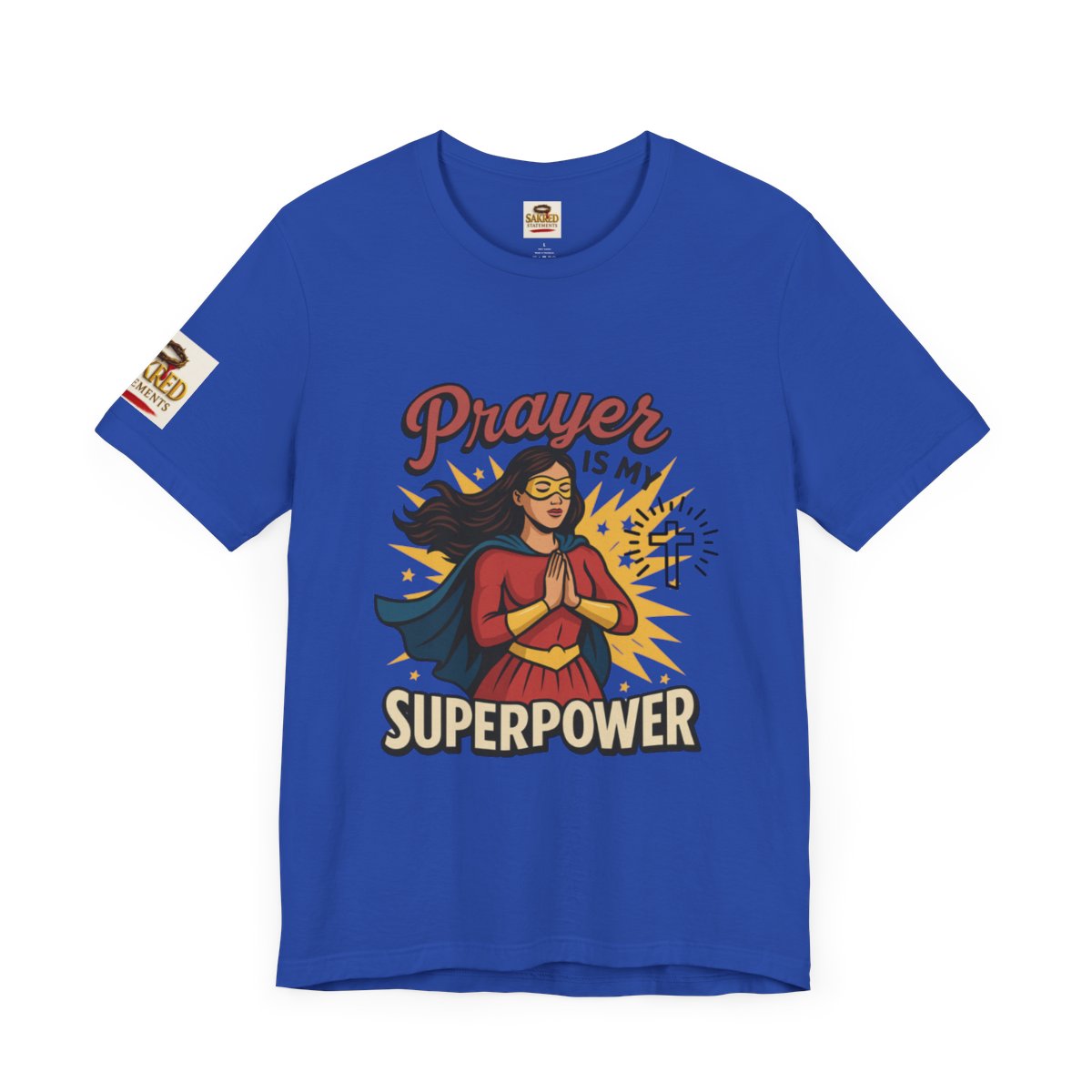 Prayer Is My Superpower” – Women Tee Heavy Cotton (James 5:16)