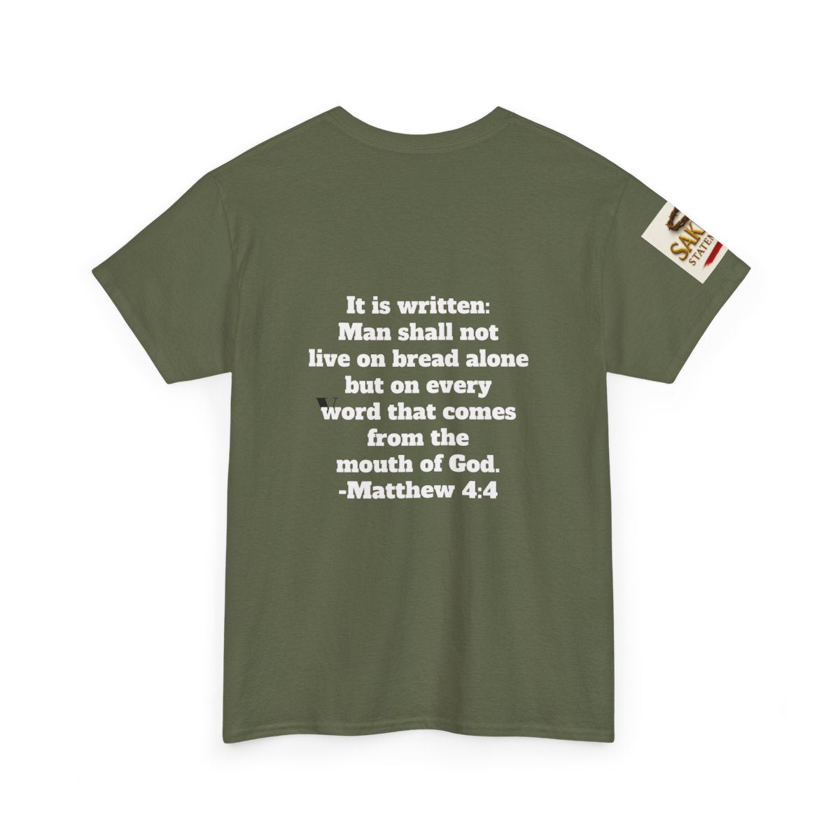 “Not By Bread Alone” Male Tee – (Matthew 4:4)