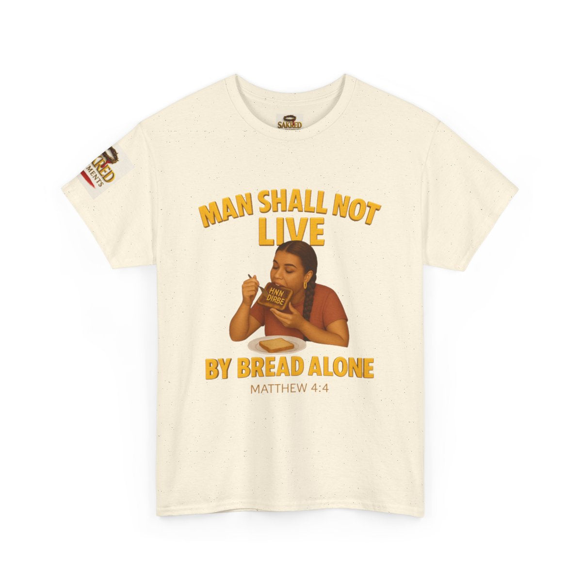 “Not By Bread Alone” Female Tee – (Matthew 4:4)