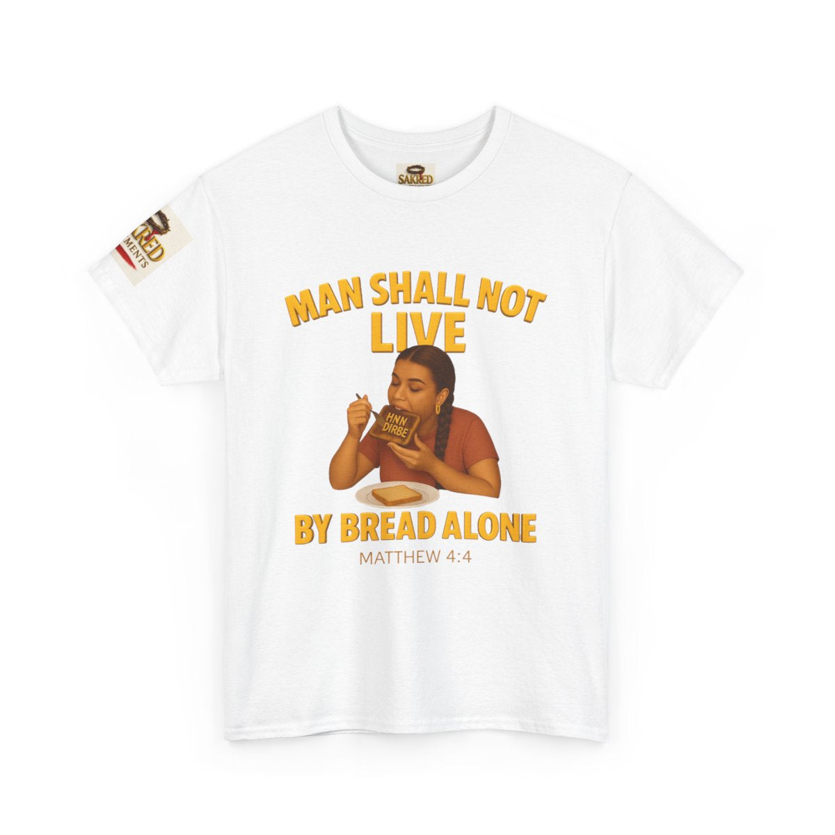 “Not By Bread Alone” Female Tee – (Matthew 4:4)