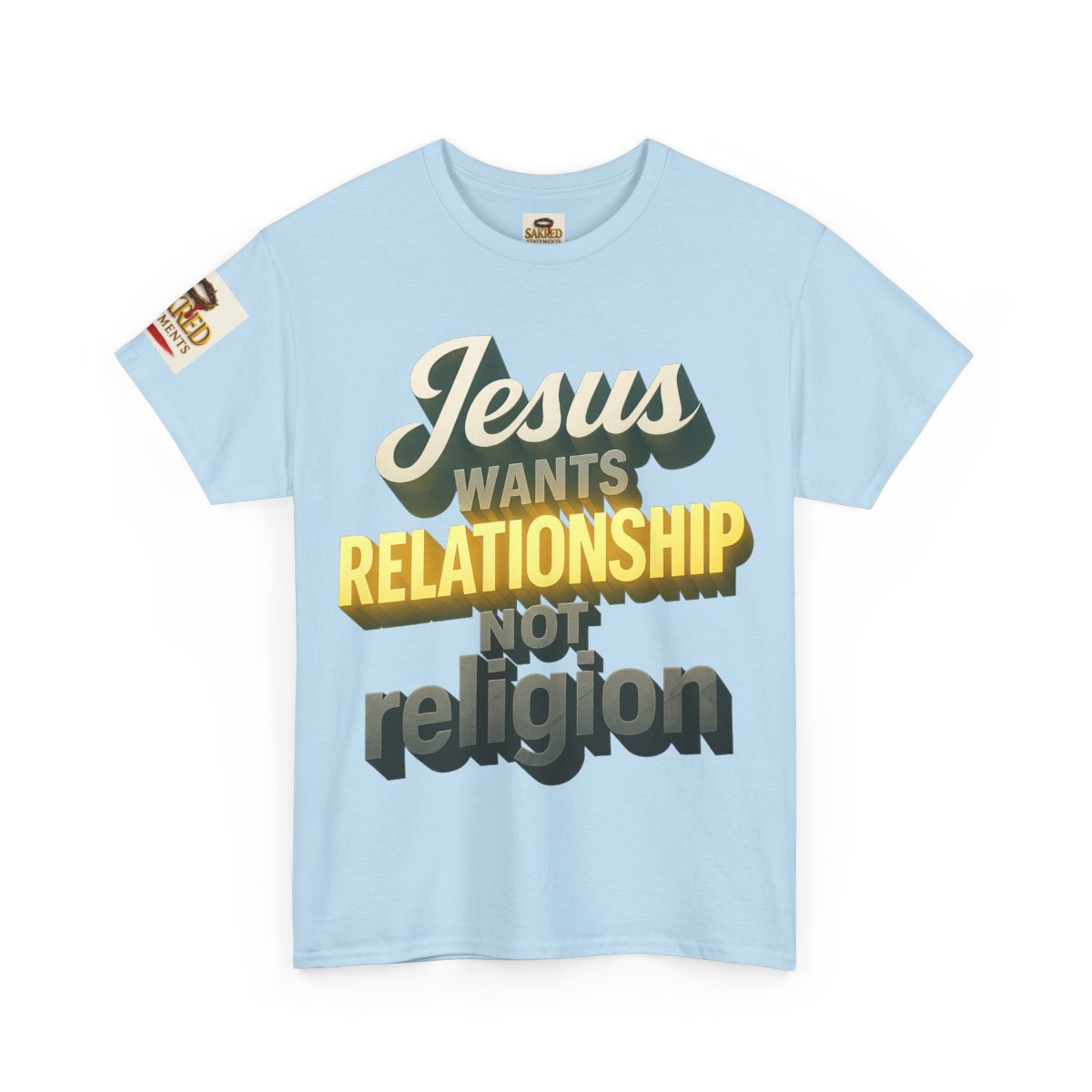 “Relationship Over Religion” Unisex Tee – Jesus Wants Real (Galatians 4: 6-7)