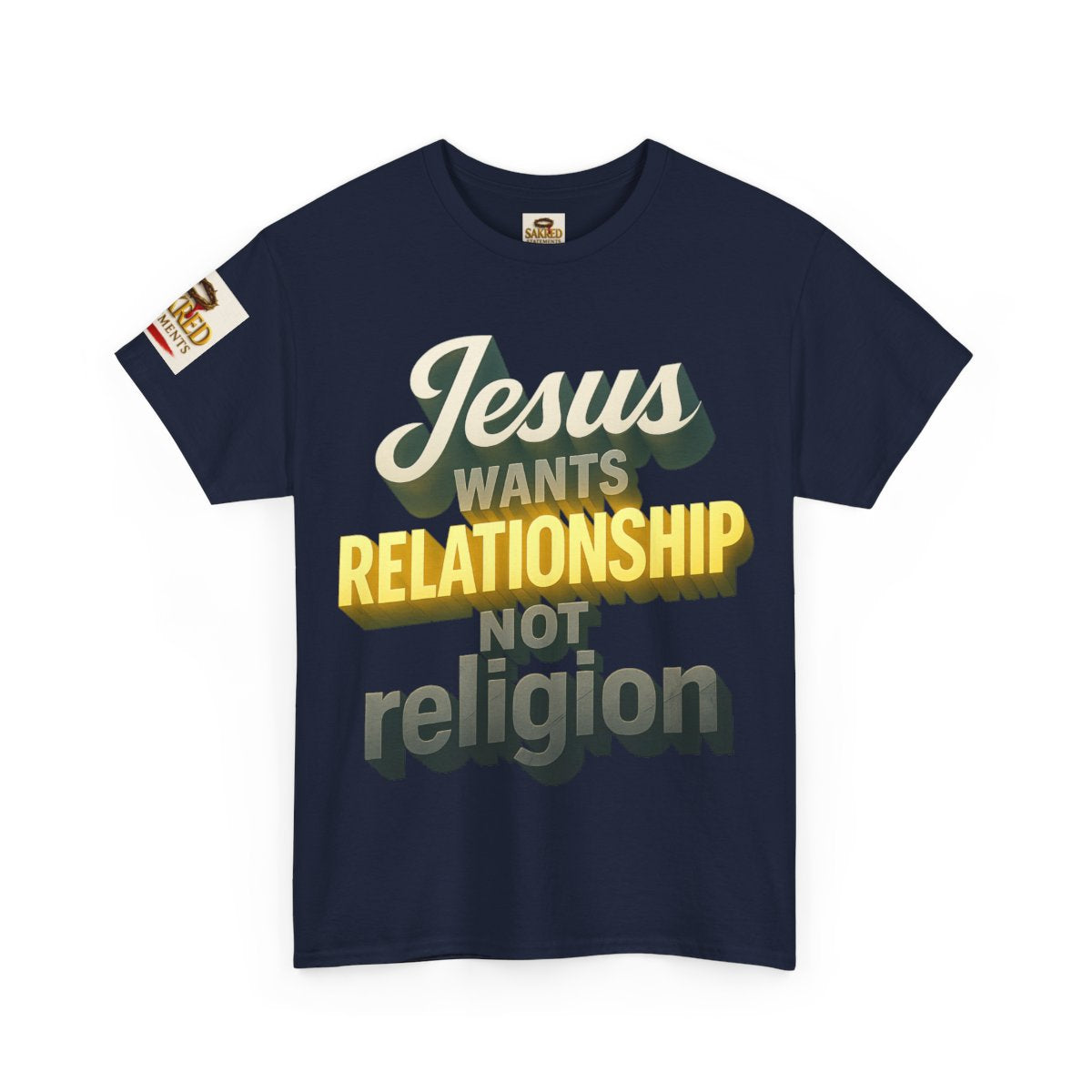 “Relationship Over Religion” Unisex Tee – Jesus Wants Real (Galatians 4: 6-7)