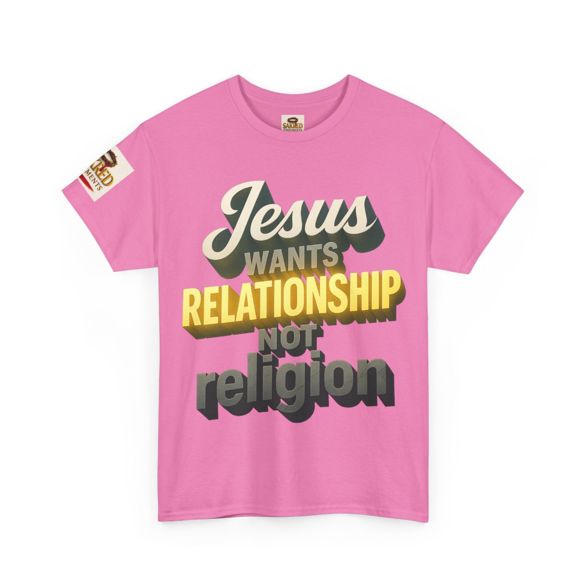 “Relationship Over Religion” Unisex Tee – Jesus Wants Real (Galatians 4: 6-7)