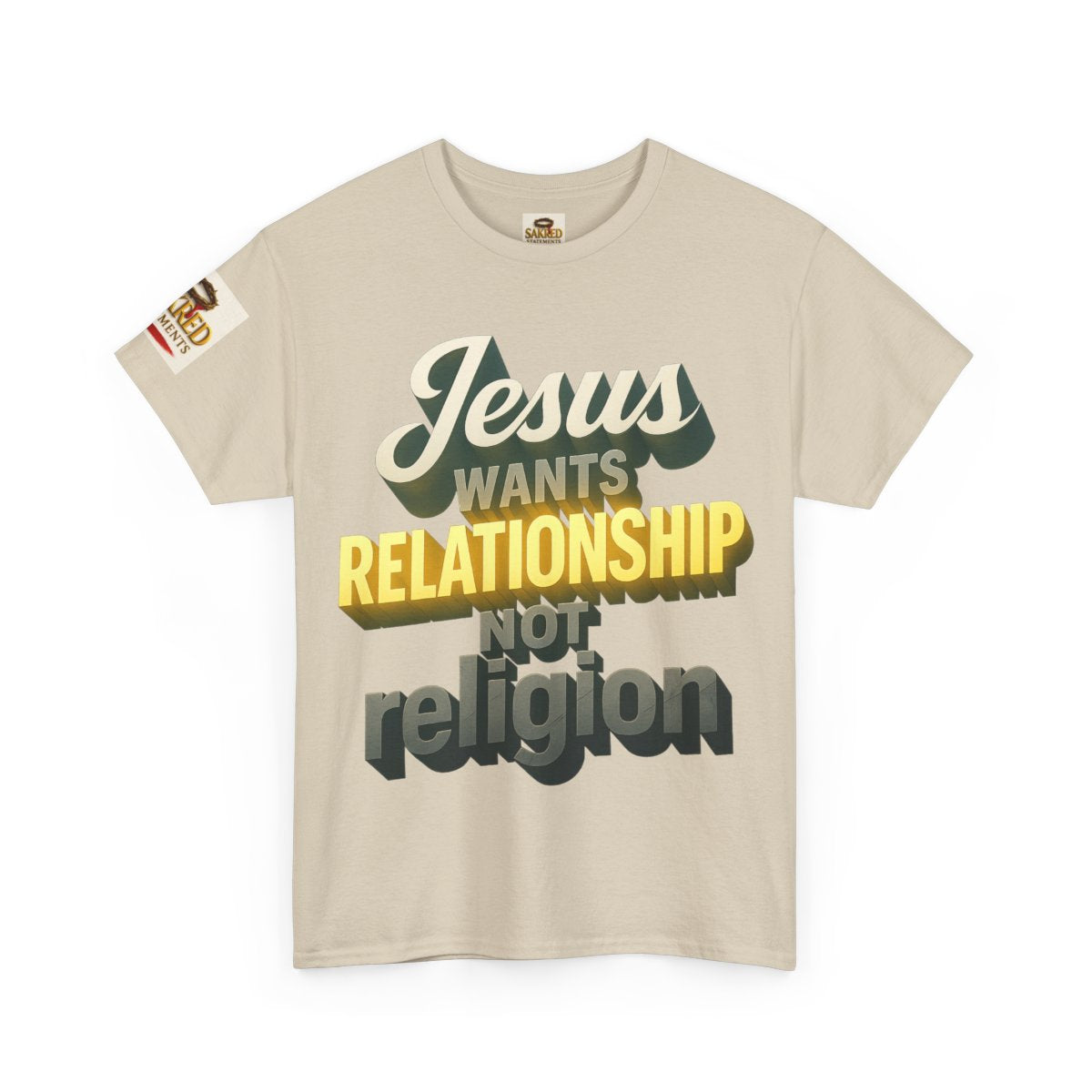 “Relationship Over Religion” Unisex Tee – Jesus Wants Real (Galatians 4: 6-7)
