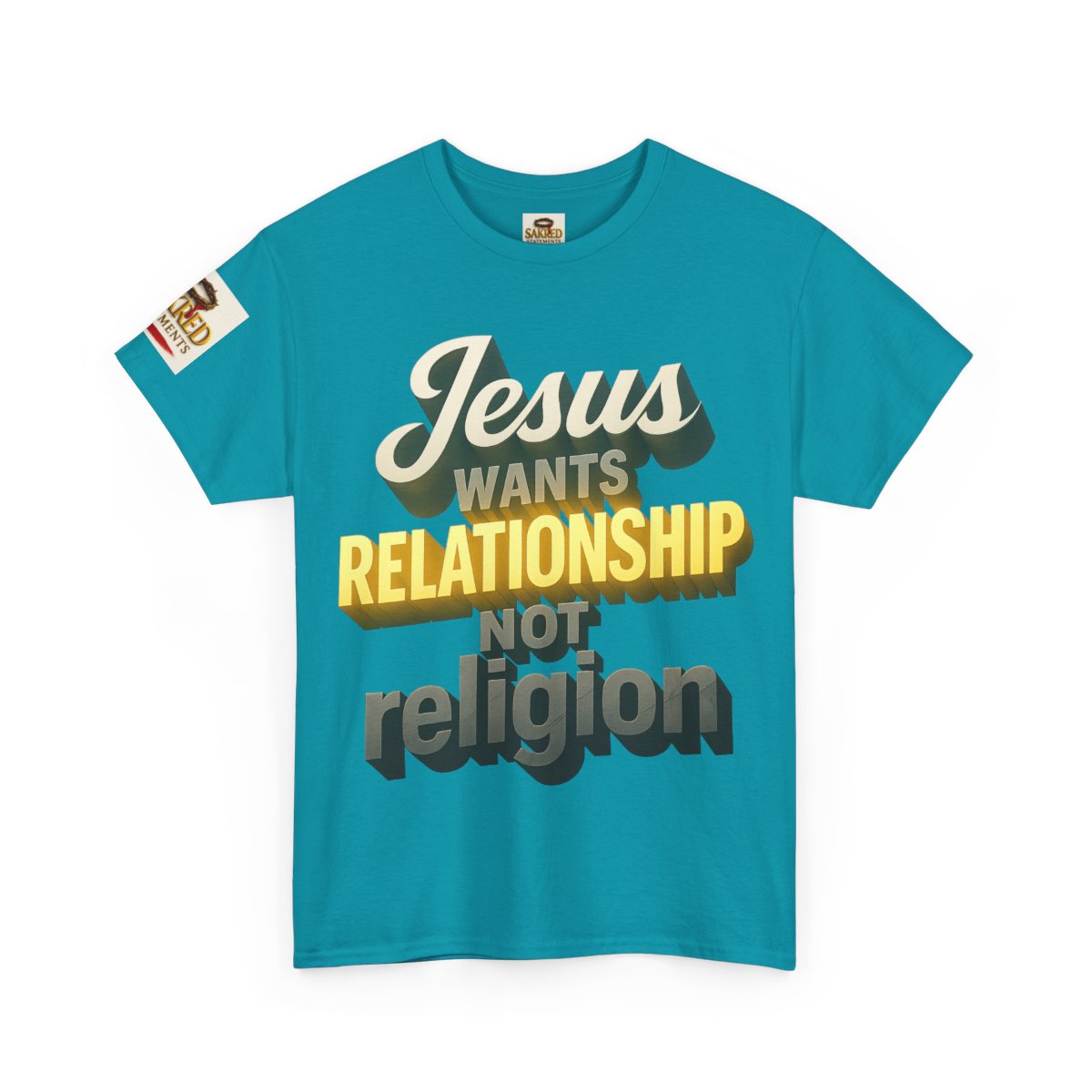 “Relationship Over Religion” Unisex Tee – Jesus Wants Real (Galatians 4: 6-7)