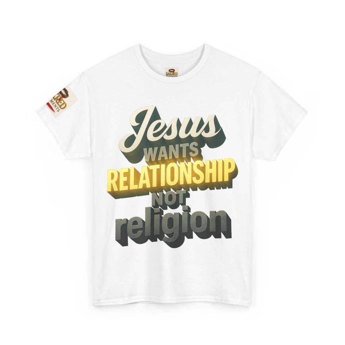 “Relationship Over Religion” Unisex Tee – Jesus Wants Real (Galatians 4: 6-7)