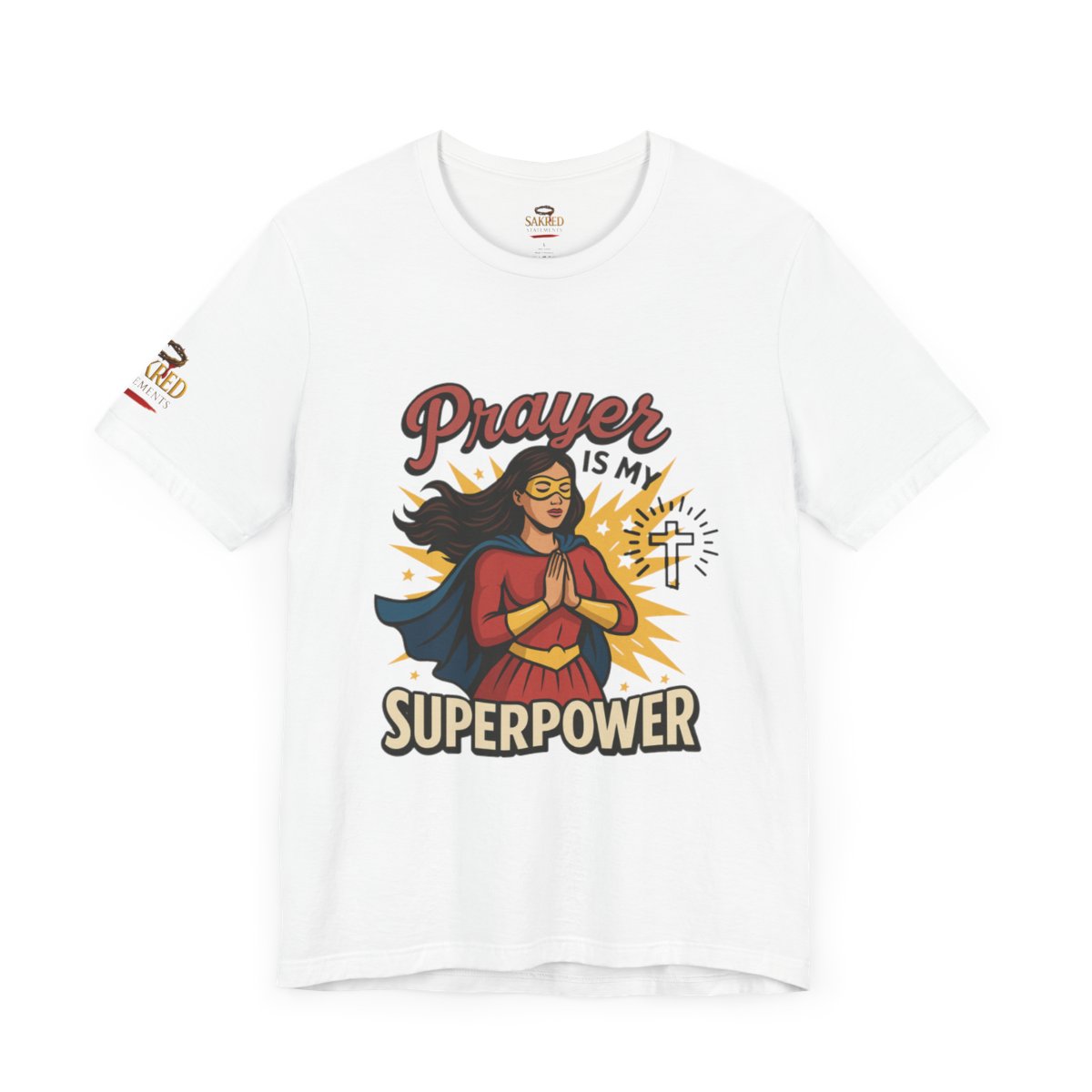 Prayer Is My Superpower” – Women Tee Heavy Cotton (James 5:16)