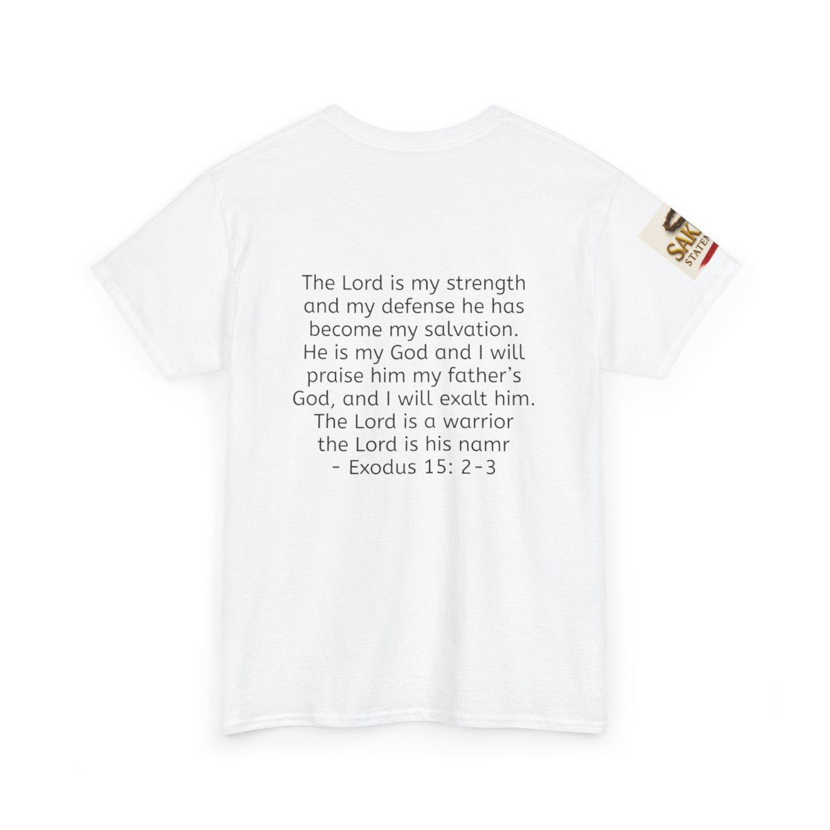 “Warfare & Worship” Male Tee – Man of War. Man of Worship (Exodus 15:2-3)